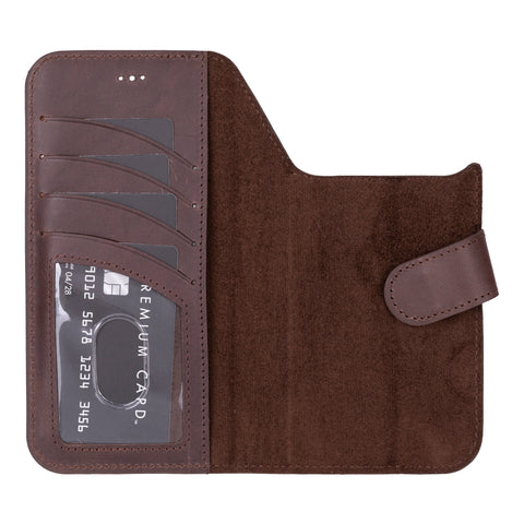 Funda tipo cartera de cuero desmontable con bloqueo RFID Ravenna para iPhone 15 Pro Max