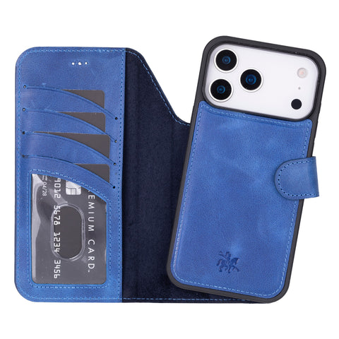 Funda tipo cartera de cuero desmontable con bloqueo RFID Ravenna para iPhone 15 Pro Max