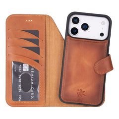 Funda tipo cartera de cuero desmontable con bloqueo RFID Ravenna para iPhone 15 Pro Max