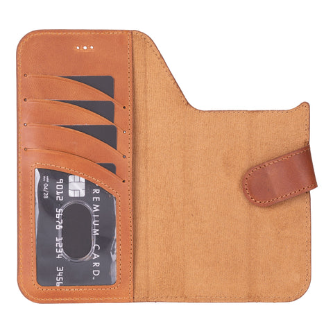 Funda tipo cartera de cuero desmontable con bloqueo RFID Ravenna para iPhone 15 Pro Max