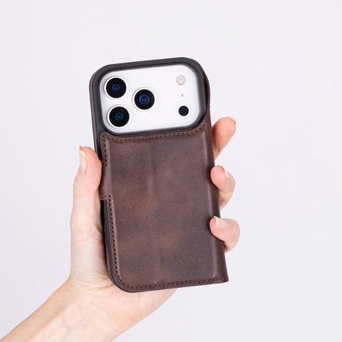 Ravenna RFID Blocking Detachable Leather Wallet Case for iPhone 17 Pro