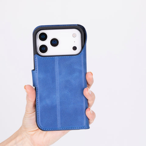 Funda tipo cartera de cuero desmontable con bloqueo RFID Ravenna para iPhone 15 Pro Max