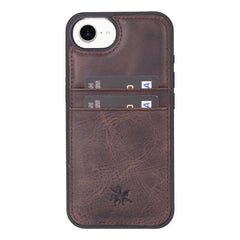Funda tipo billetera de cuero Capri Snap On para iPhone 15
