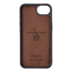 Funda tipo billetera de cuero Capri Snap On para iPhone 15