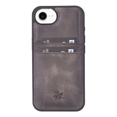 Funda tipo billetera de cuero Capri Snap On para iPhone 15