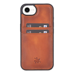 Funda tipo billetera de cuero Capri Snap On para iPhone 15