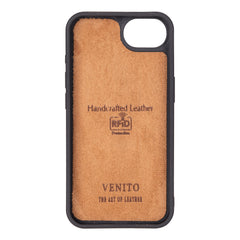 Funda tipo billetera de cuero Capri Snap On para iPhone 15
