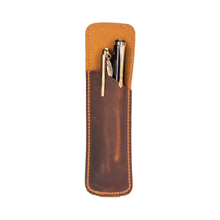 Pelle Leather Pen Pouch - Moccasin