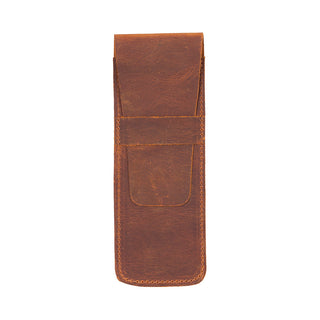 Seta Leather Pen Pouch - Moccasin