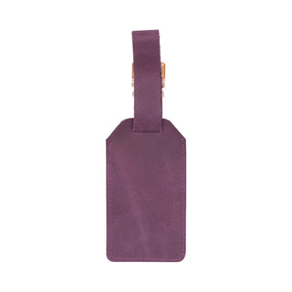 Uno Leather Luggage Tag - Dark Magenta