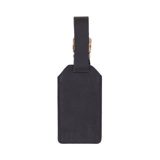 Uno Leather Luggage Tag - Black