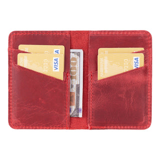 Enrico Genuine Leather Card Holder - Tuscan Red