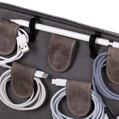 Travel Leather Cable Organizer