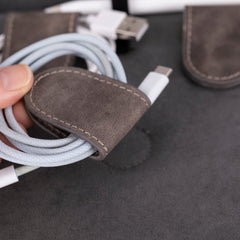 Travel Leather Cable Organizer
