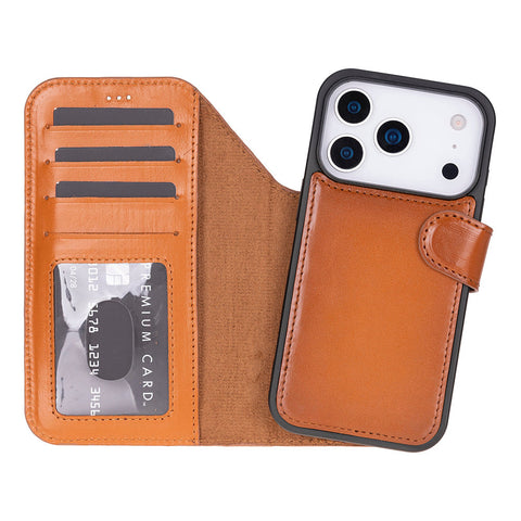 Magic iPhone 17 Pro Max Leather Detachable Wallet Case