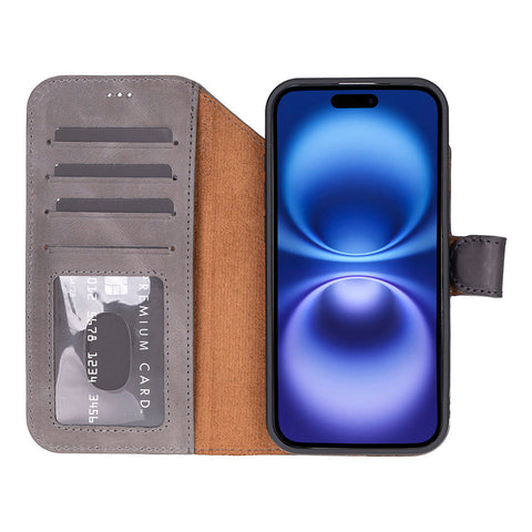 Magic iPhone 17 Air Leather Detachable Wallet Case