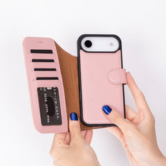 Magic iPhone 17 Air Leather Detachable Wallet Case