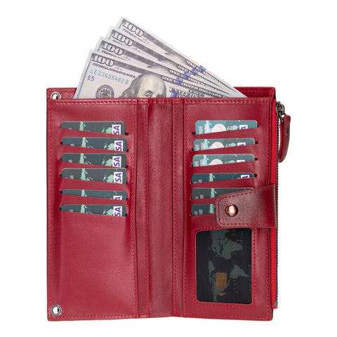 Lozan Crossbody Leather Wallet