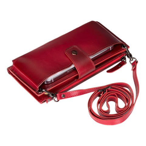 Lozan Crossbody Leather Wallet