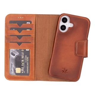 Funda tipo billetera de cuero desmontable con bloqueo RFID Ravenna para iPhone 15