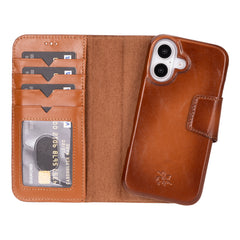 Vicenza RFID Blocking Detachable Leather Wallet Case for iPhone 16