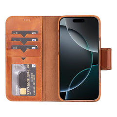 Funda tipo billetera de cuero desmontable con bloqueo RFID Ravenna para iPhone 15 Plus