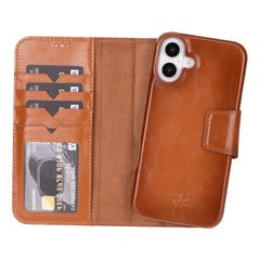 Funda tipo billetera de cuero desmontable con bloqueo RFID Ravenna para iPhone 15 Plus