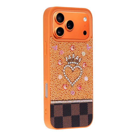 Vissel Heart Crystal Luxury Case for iPhone 17 Pro