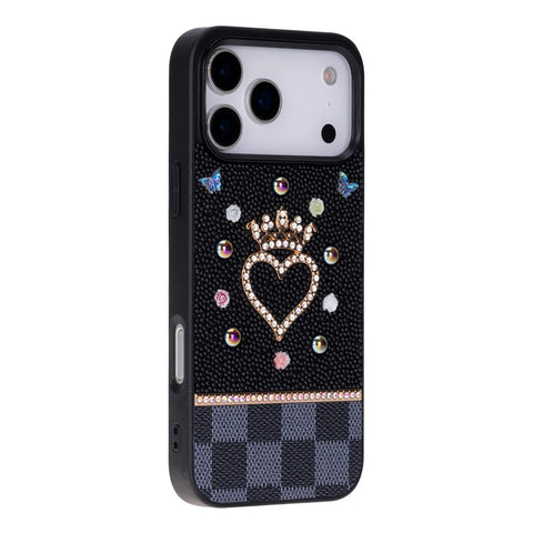 Vissel Heart Crystal Luxury Case for iPhone 17 Pro