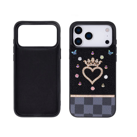 Vissel Heart Crystal Luxury Case for iPhone 17 Pro