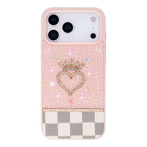 Vissel Heart Crystal Luxury Case for iPhone 17 Pro