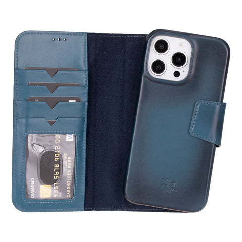 Funda tipo cartera de cuero desmontable con bloqueo RFID Ravenna para iPhone 15 Pro Max