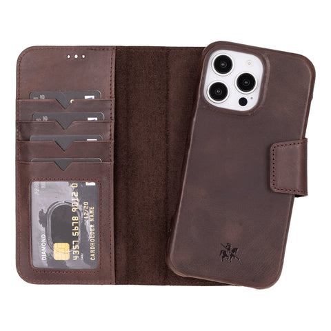 Funda tipo cartera de cuero desmontable con bloqueo RFID Ravenna para iPhone 15 Pro Max
