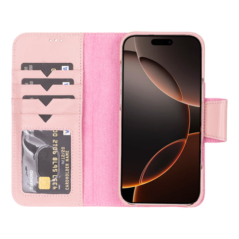 Funda tipo cartera de cuero desmontable con bloqueo RFID Ravenna para iPhone 15 Pro Max