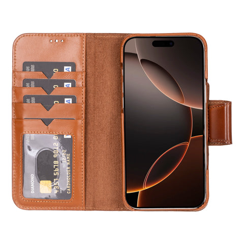 Funda tipo cartera de cuero desmontable con bloqueo RFID Ravenna para iPhone 15 Pro Max