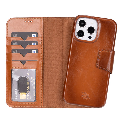 Funda tipo cartera de cuero desmontable con bloqueo RFID Ravenna para iPhone 15 Pro Max