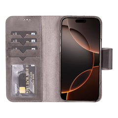 Funda tipo cartera de cuero desmontable con bloqueo RFID Ravenna para iPhone 15 Pro Max