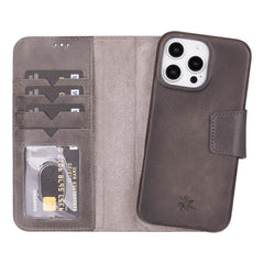 Funda tipo cartera de cuero desmontable con bloqueo RFID Ravenna para iPhone 15 Pro Max