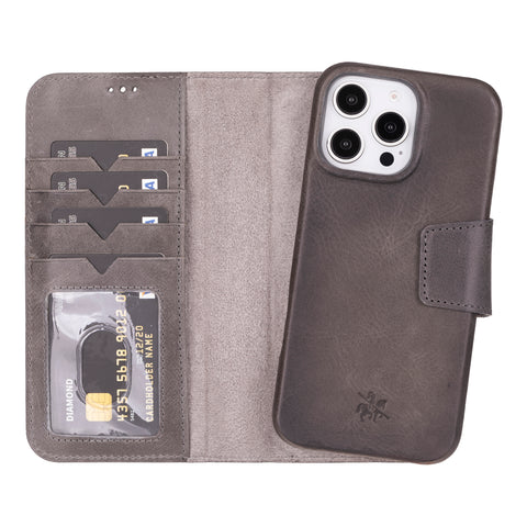 Funda tipo cartera de cuero desmontable con bloqueo RFID Ravenna para iPhone 15 Pro Max