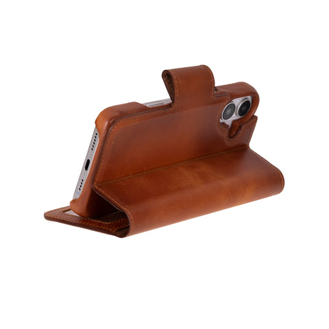 Vicenza RFID Blocking Detachable Leather Wallet Case for iPhone 16