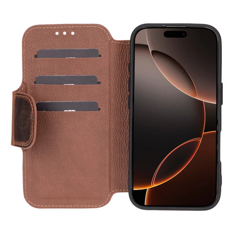 Firenze iPhone 16 Pro Max Leather Folio Case