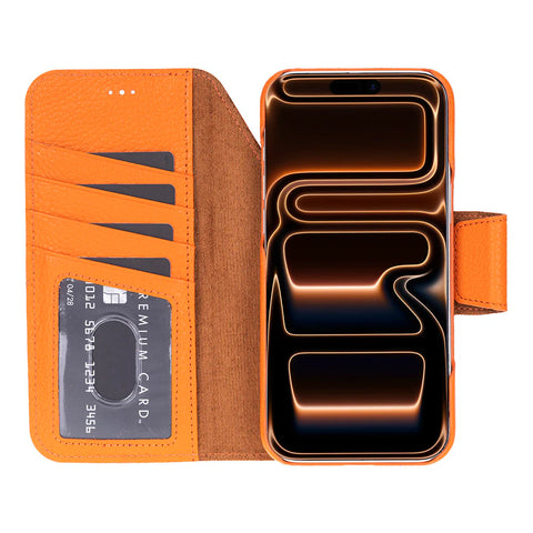 Elite Magic iPhone 17 Pro Leather Detachable Wallet Case