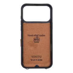 Fermo Funda de cuero para teléfono con billetera cruzada para iPhone 15 Pro
