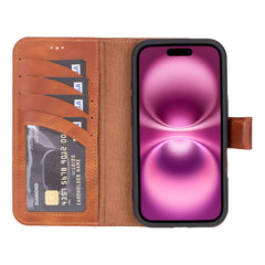Ravenna RFID Blocking Detachable Leather Wallet Case for iPhone 16