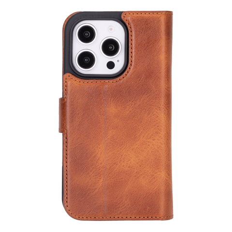 Ravenna RFID Blocking Detachable Leather Wallet Case for iPhone 16 Pro
