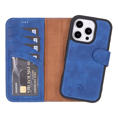 Ravenna RFID Blocking Detachable Leather Wallet Case for iPhone 16 Pro Max