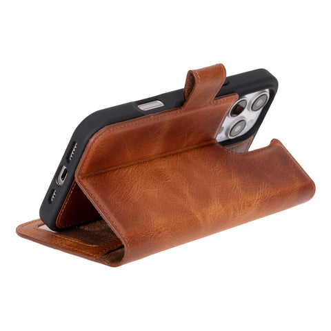 Ravenna RFID Blocking Detachable Leather Wallet Case for iPhone 16 Pro Max