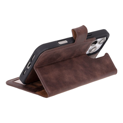 Ravenna RFID Blocking Detachable Leather Wallet Case for iPhone 16 Pro Max