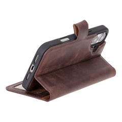 Ravenna RFID Blocking Detachable Leather Wallet Case for iPhone 16