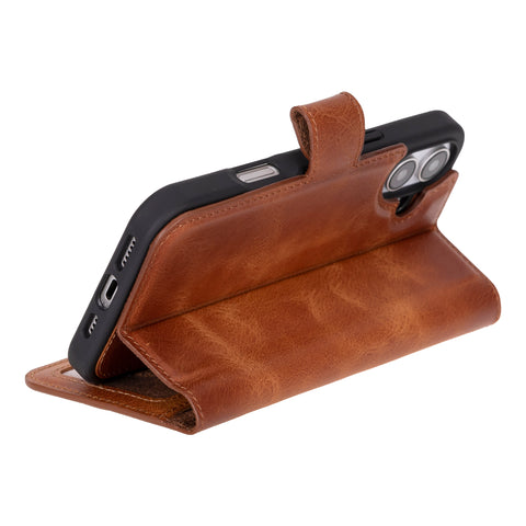 Ravenna RFID Blocking Detachable Leather Wallet Case for iPhone 16